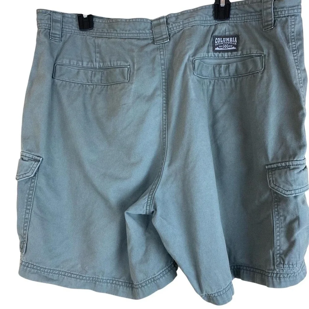 Columbia Sports Sun Protection Safari Green Color 6 Pockets Denim Shorts 40